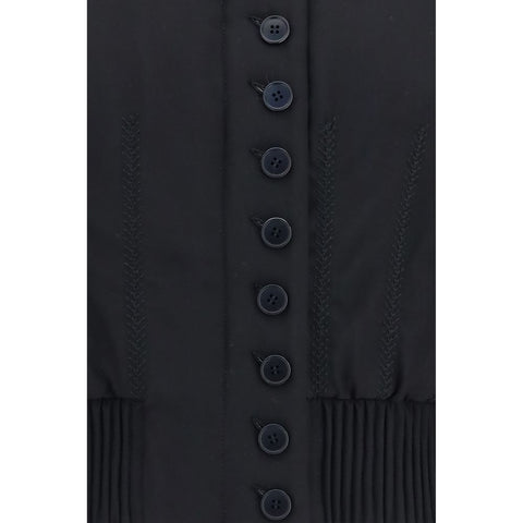 Black Polyester Bomber