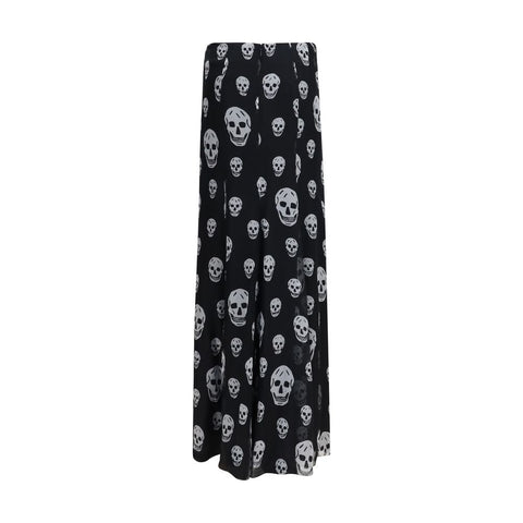 Black Silk Long Skirt