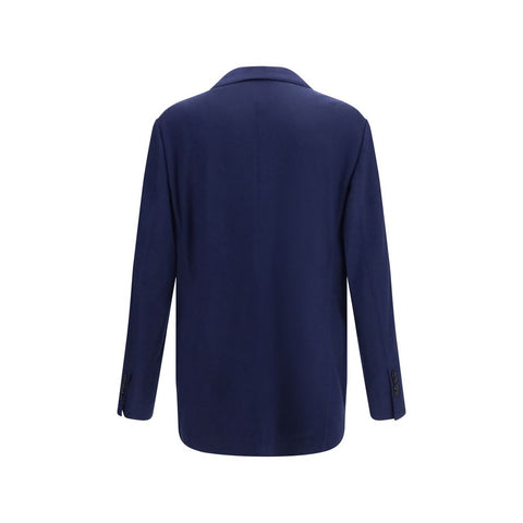 Blue Cashmere Full-Length Jacket
