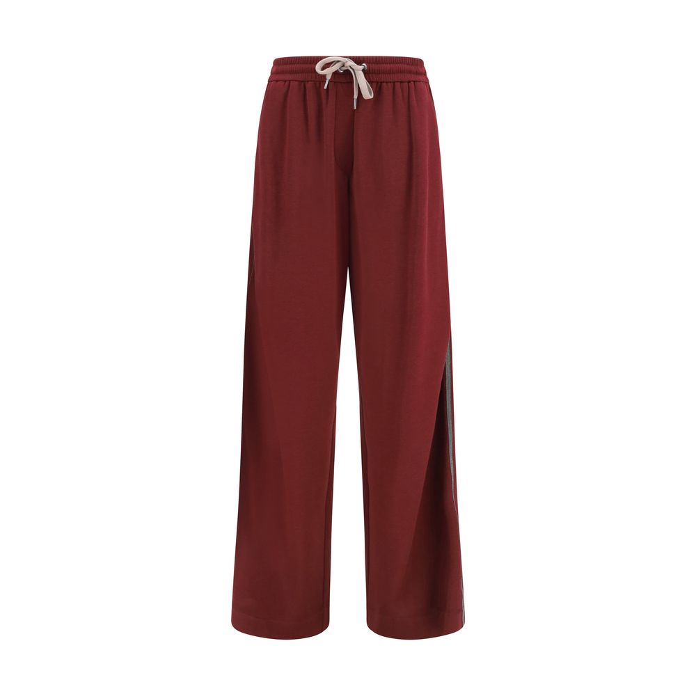 Bordeaux Cotton Athletic Pants