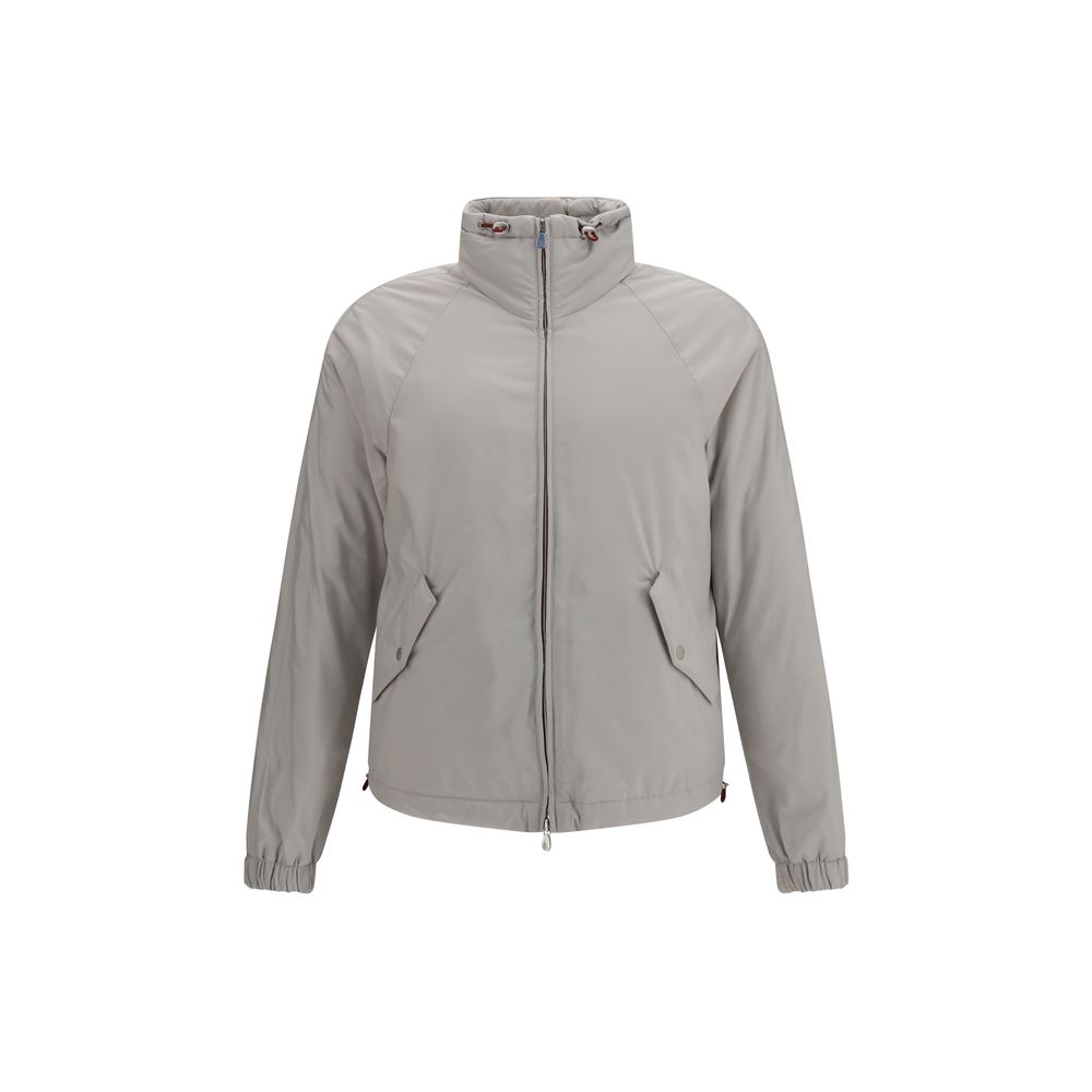 Gray Polyester Shell Jacket