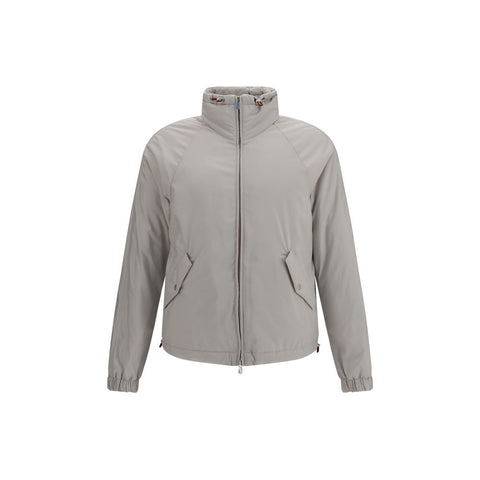 Gray Polyester Shell Jacket