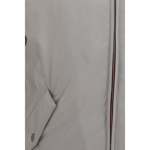 Gray Polyester Shell Jacket