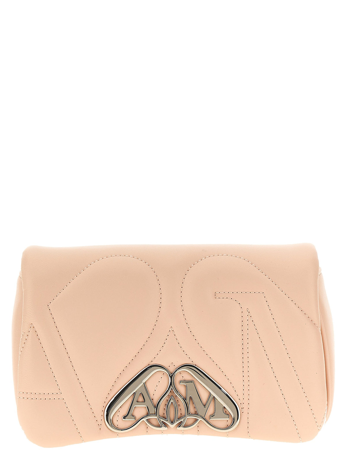 Beige Lamb Leather Crossbody Bag