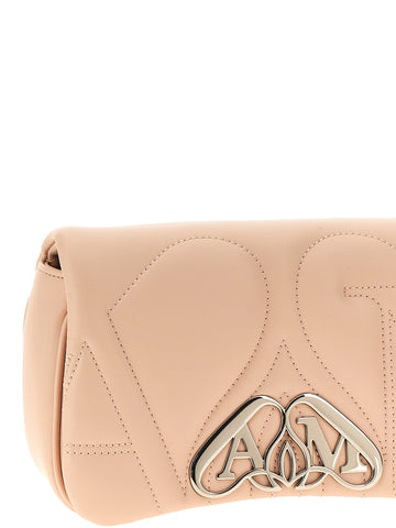 Beige Lamb Leather Crossbody Bag