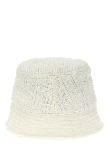 White Viscose Bucket Hat