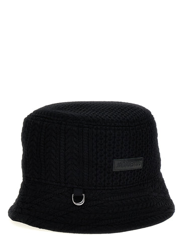 Black Viscose Bucket Hat