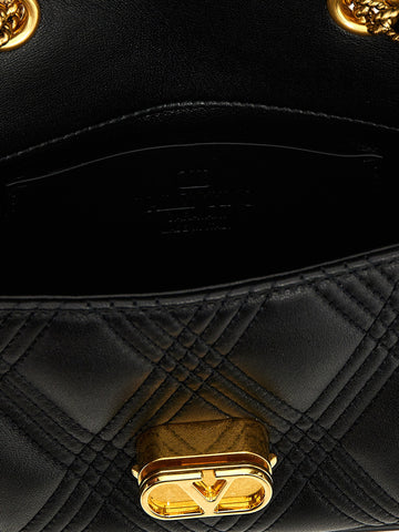 Black Lamb Leather Shoulder Bag