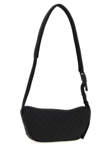 Black Polyester Crossbody Bag
