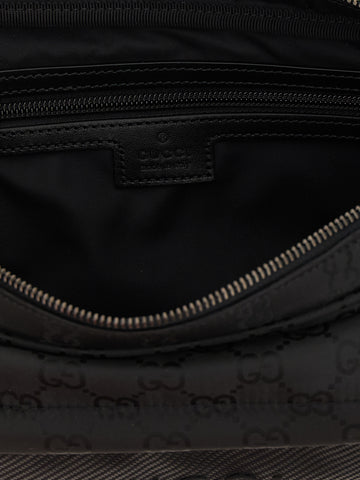 Black Polyester Crossbody Bag