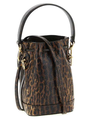 Brown Velvet Leather Handbag