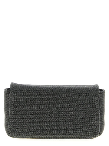Black Leather Clutch Bag