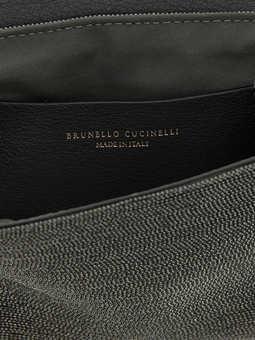 Black Leather Clutch Bag