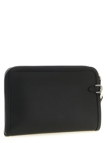 Bicolor Calfskin Clutch Bag