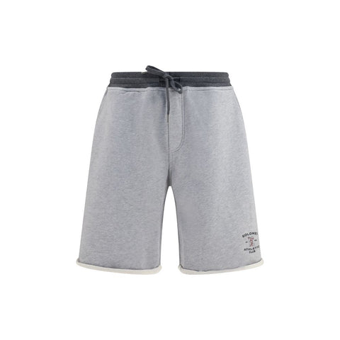 Gray Cotton Bermuda Shorts