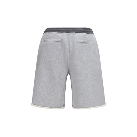 Gray Cotton Bermuda Shorts