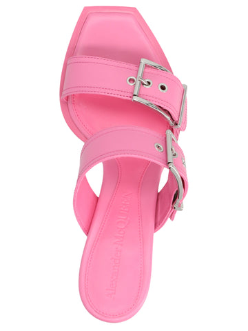 Multicolor Calfskin Stiletto Heel Sandals