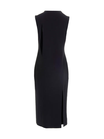 Black Acetate Midi Dress