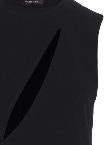 Black Acetate Midi Dress