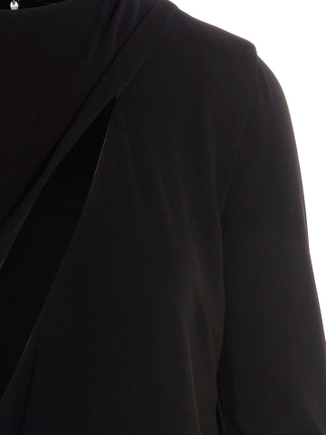 Black Viscose Short Dress