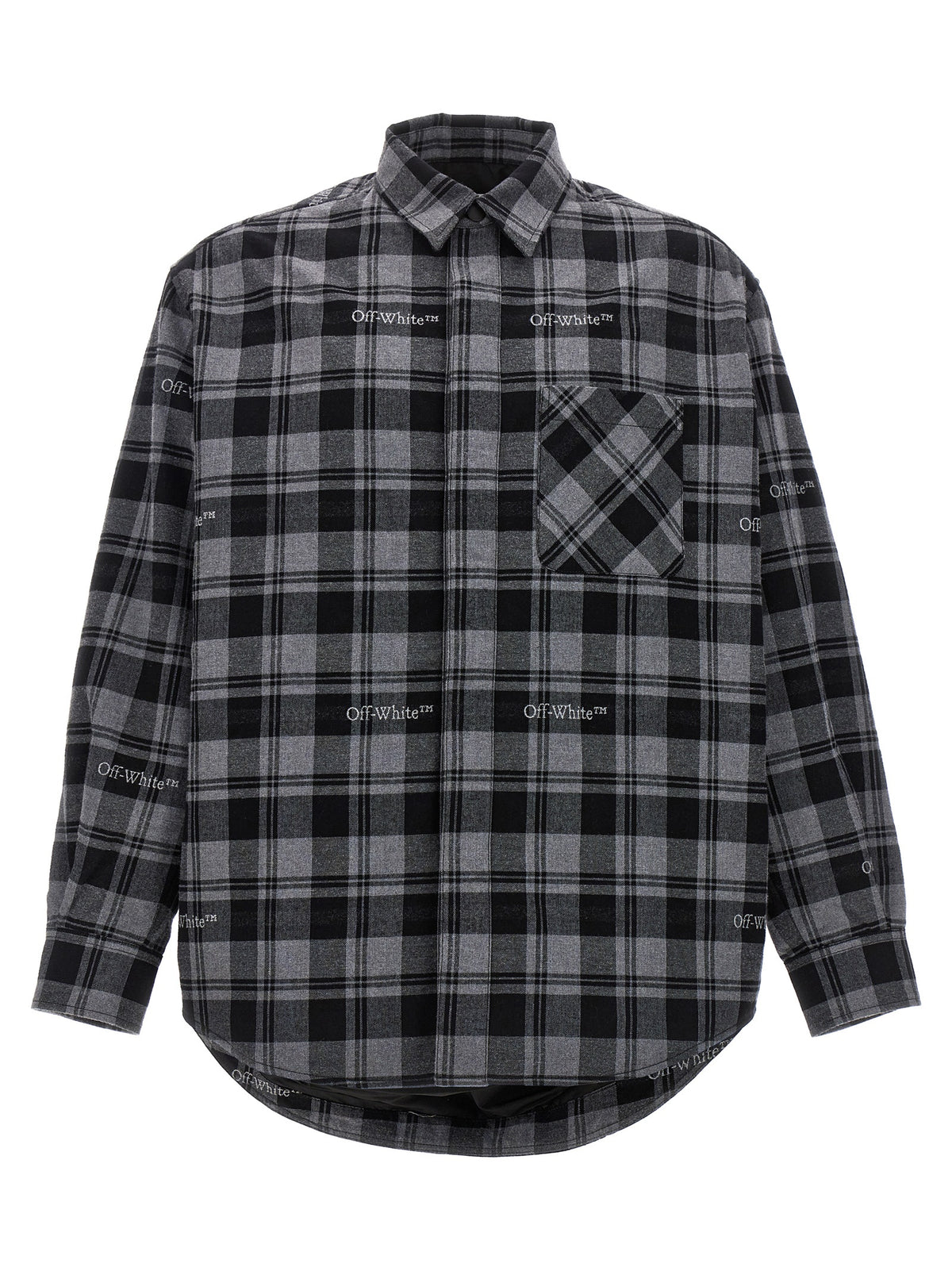 Gray Cotton Shell Jacket