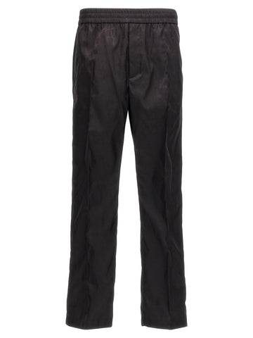 Black Polyamide Casual Pants