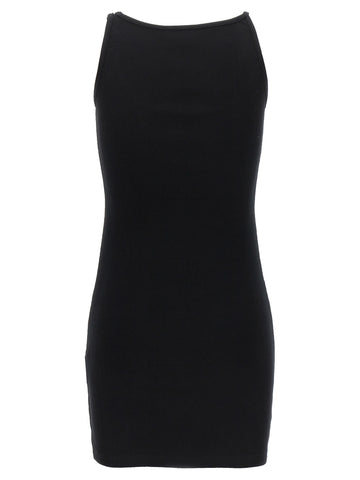Black Cotton Short Dress