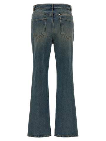 Blue Cotton Bootcut Jeans