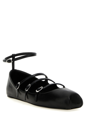 Black Calfskin Ballet Flats