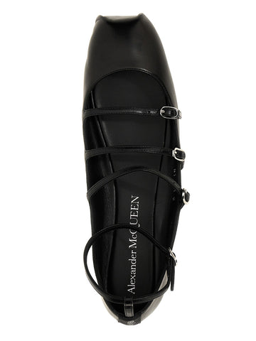 Black Calfskin Ballet Flats