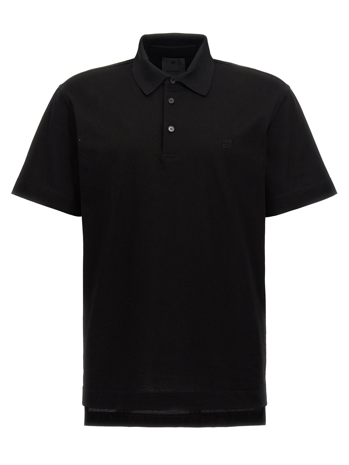 Black Cotton Polo Shirt