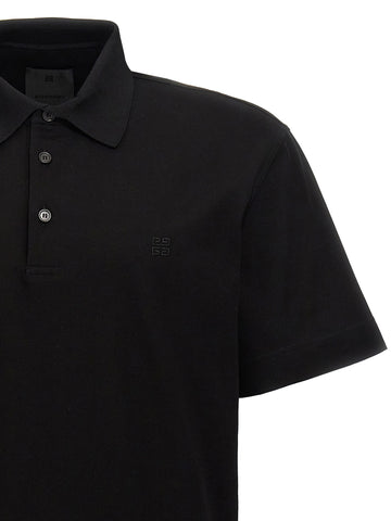 Black Cotton Polo Shirt