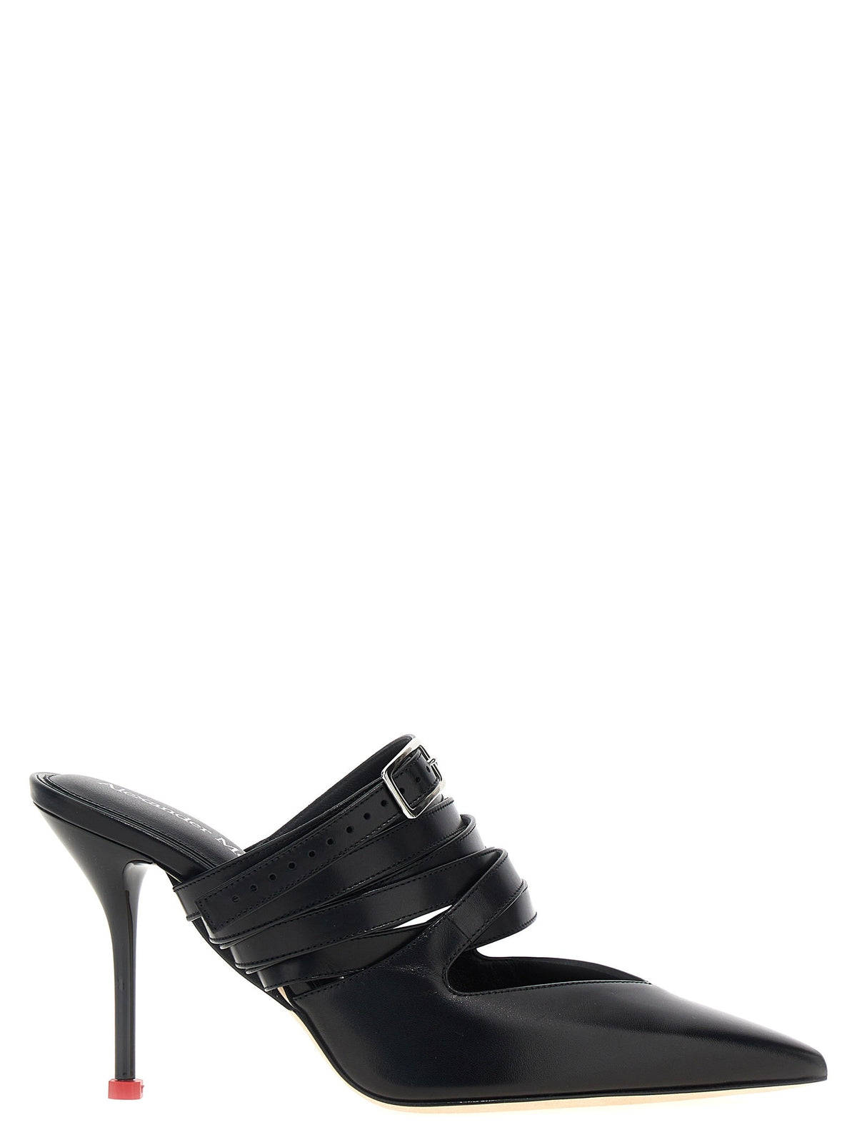 Black Cowhide High Heel Pumps