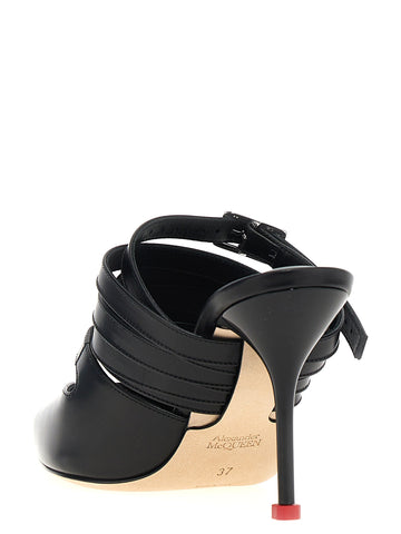 Black Cowhide High Heel Pumps