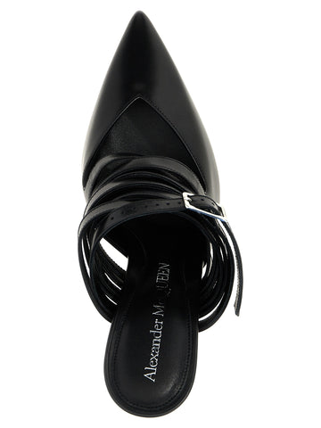 Black Cowhide High Heel Pumps