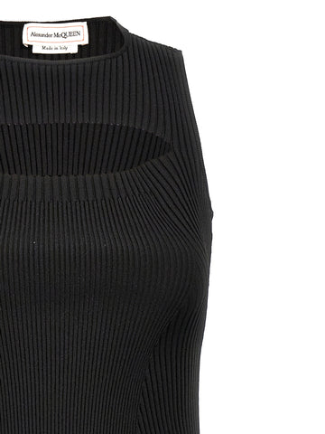Black Viscose Midi Dress