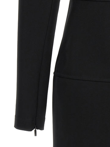 Black Viscose Midi Dress