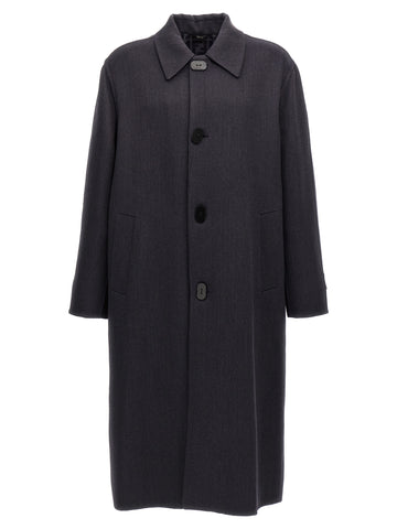 Blue Virgin Wool Coat