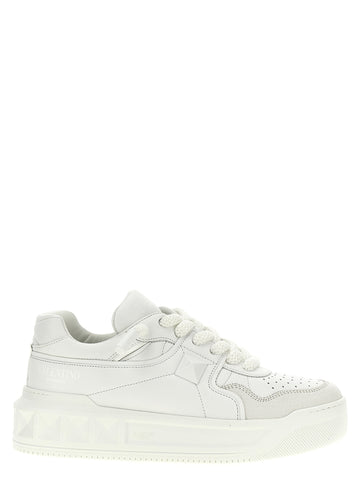 White Calfskin Chunky Sneakers
