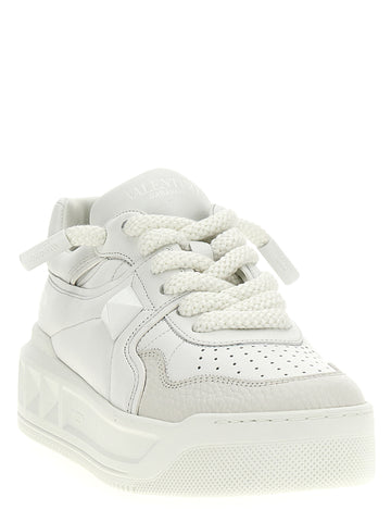 White Calfskin Chunky Sneakers