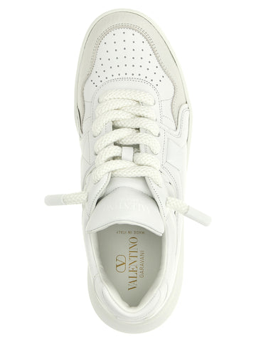 White Calfskin Chunky Sneakers