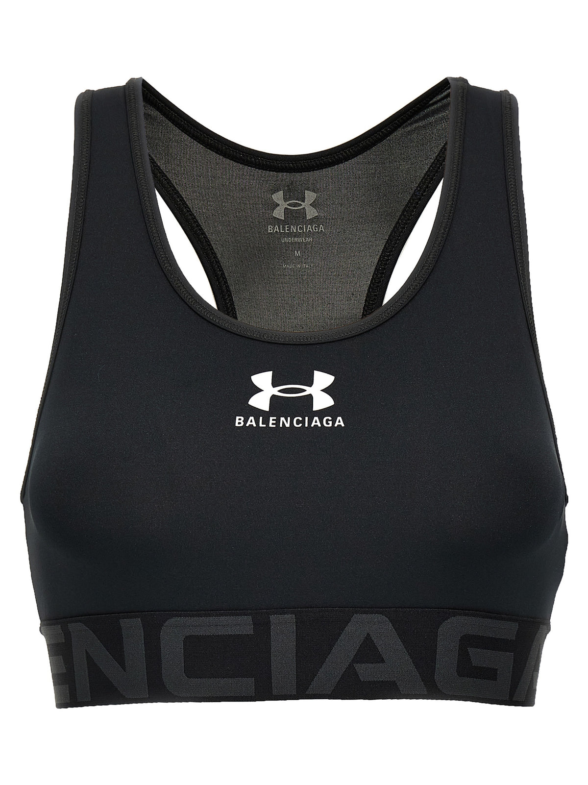 Black Polyester Sport Bra