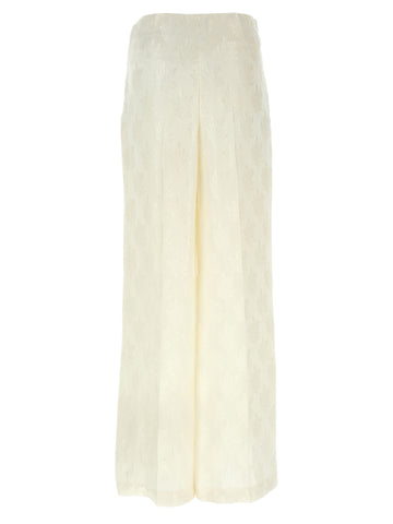 White Silk Casual Pants