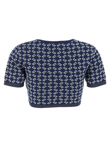 Blue Viscose T-Shirt