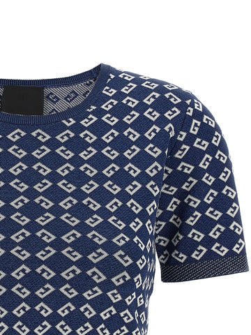 Blue Viscose T-Shirt