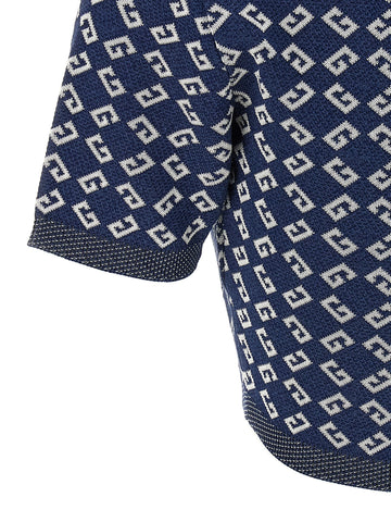 Blue Viscose T-Shirt