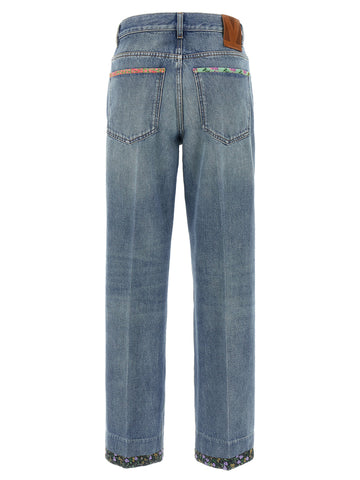 Blue Cotton Jeans Denim