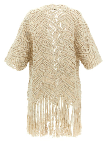 Beige Silk Cardigan