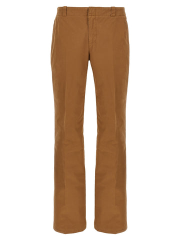 Brown Cotton Chino Pants