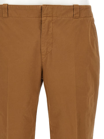 Brown Cotton Chino Pants